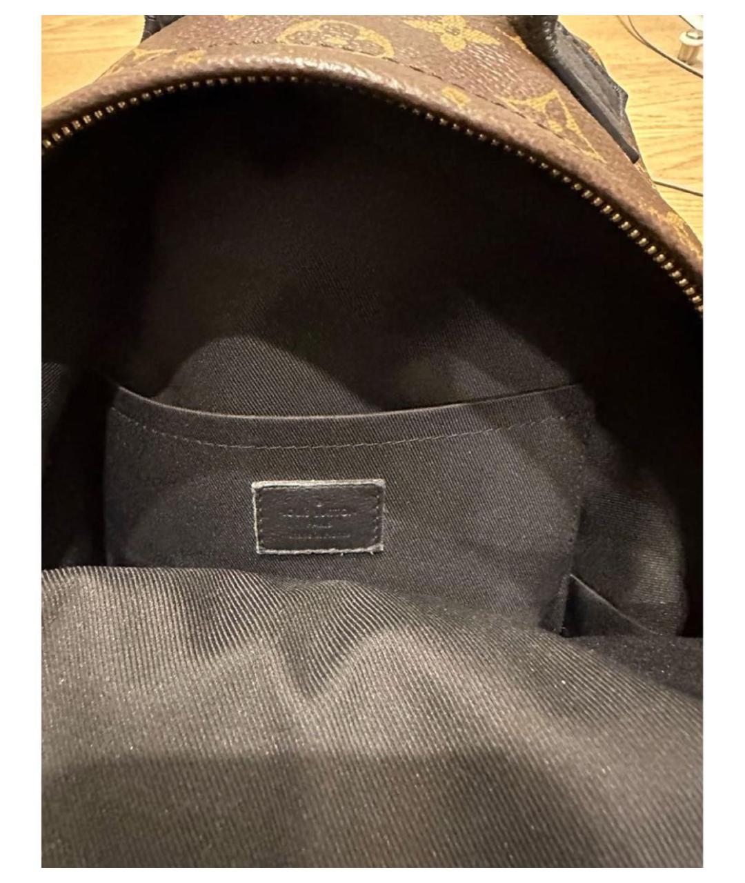 LOUIS VUITTON Коричневый кожаный рюкзак, фото 4