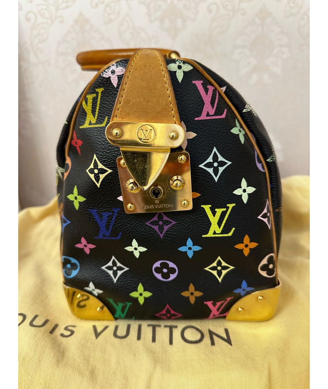 LOUIS VUITTON PRE-OWNED Черная кожаная сумка тоут, фото 2