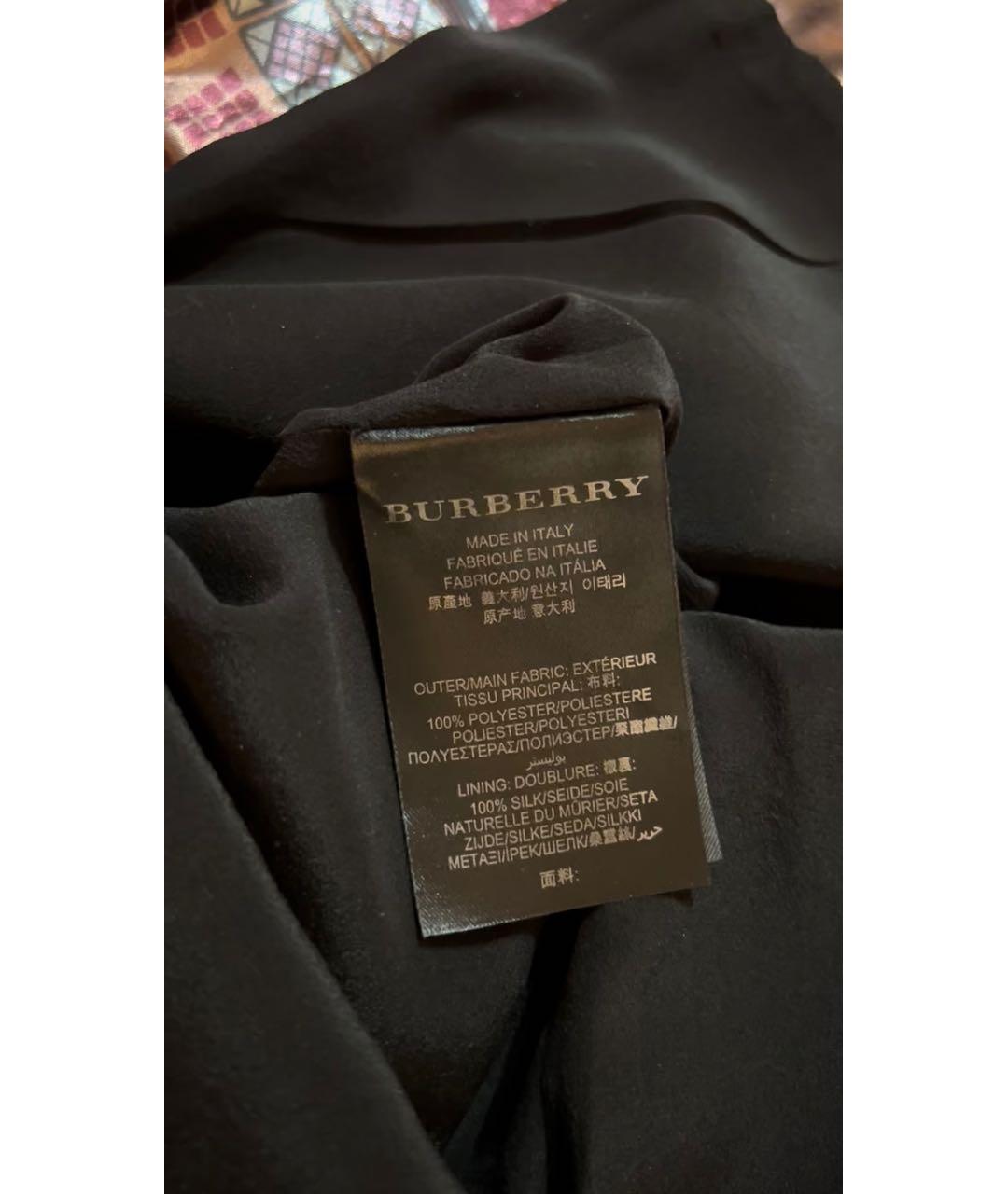BURBERRY Бордовая вискозная юбка миди, фото 4