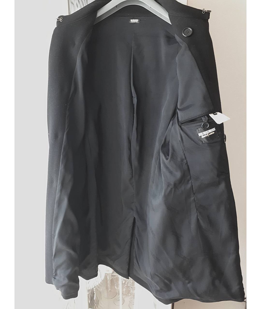 BIKKEMBERGS Черное хлопковое пальто, фото 2