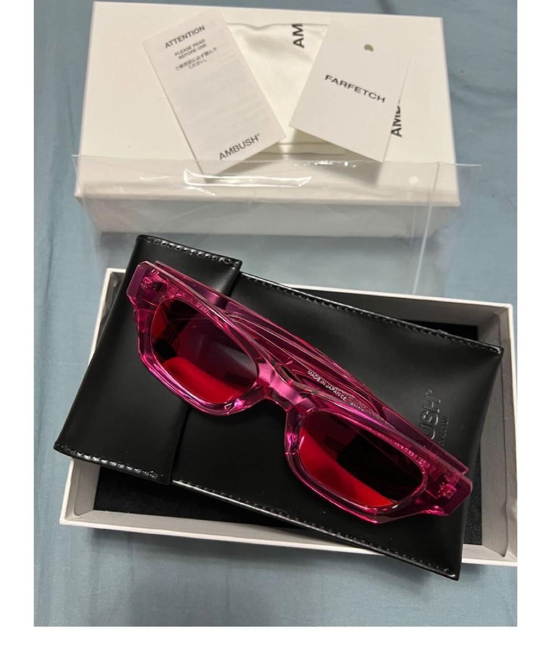 AMBUSH Розовые пластиковые солнцезащитные очки, фото 4