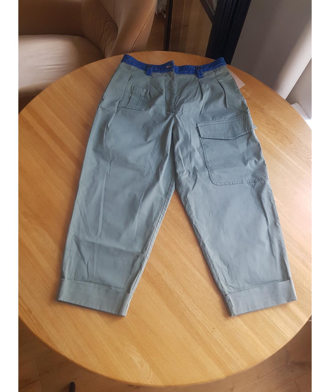 №21 Зеленые хлопковые брюки широкие, фото 4