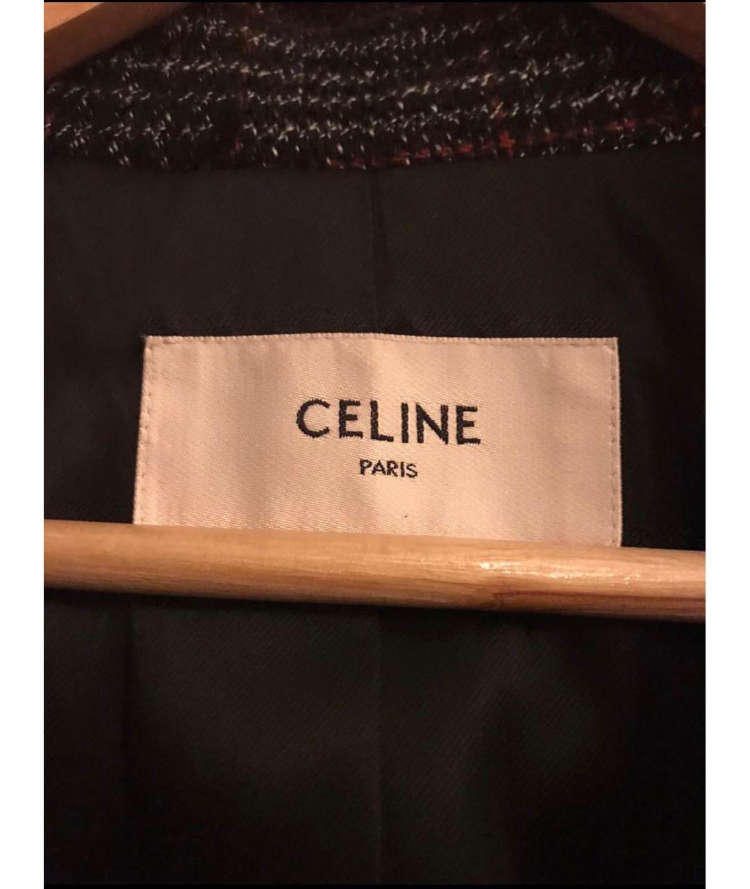 CELINE PRE-OWNED Серое шерстяное пальто, фото 6