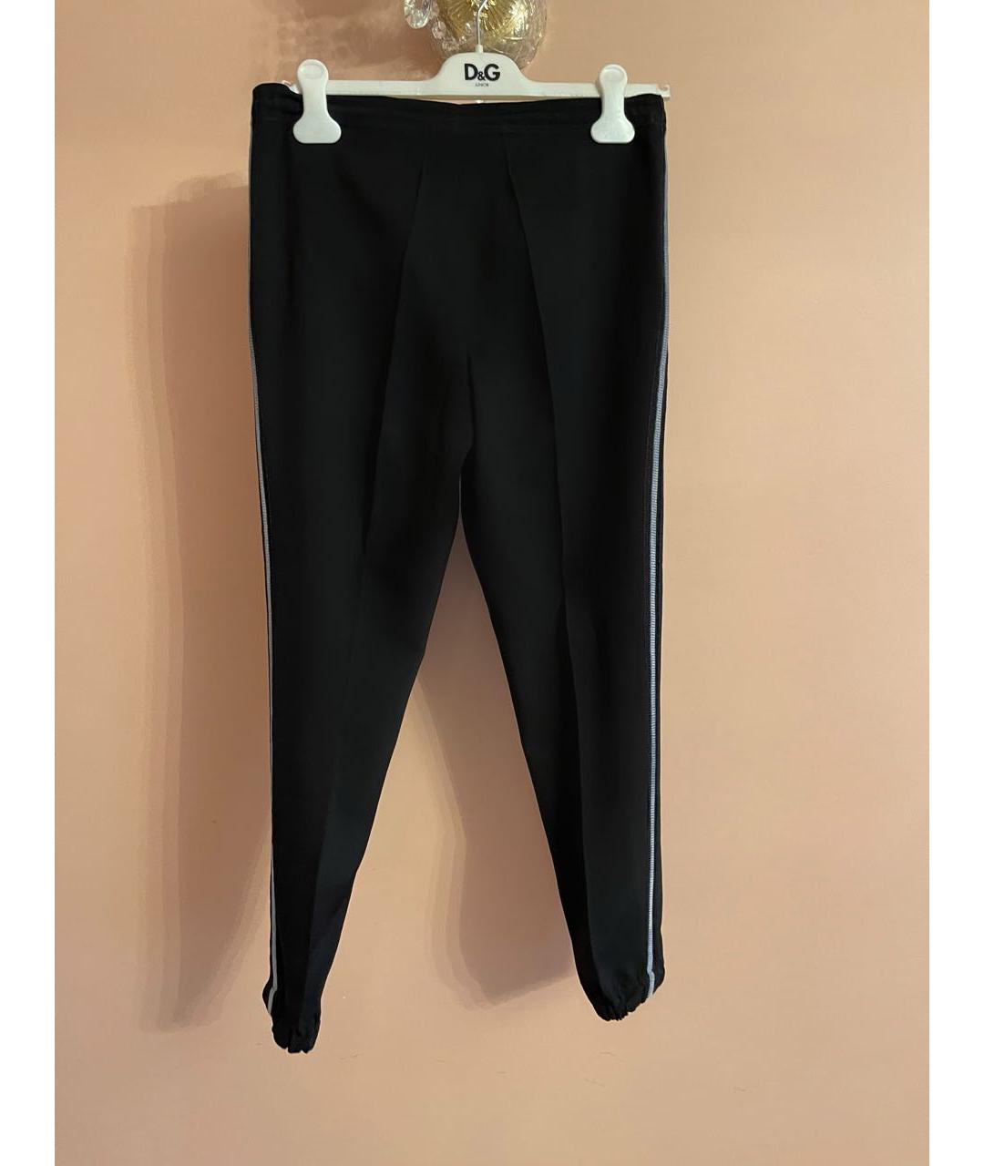 ERMANNO SCERVINO Черные вискозные прямые брюки, фото 2