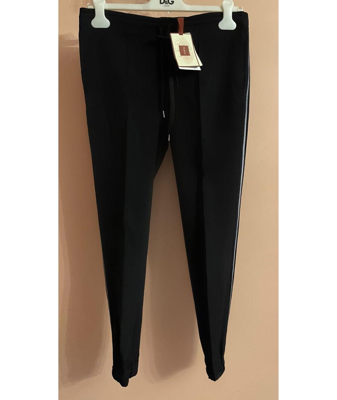 ERMANNO SCERVINO Черные вискозные прямые брюки, фото 5