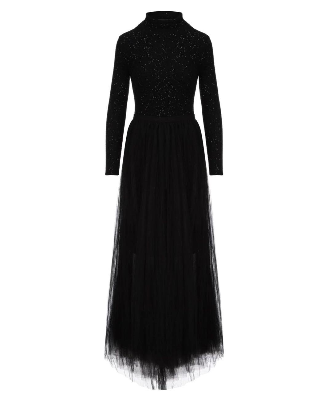 FABIANA FILIPPI Черное кашемировое вечернее платье, фото 1