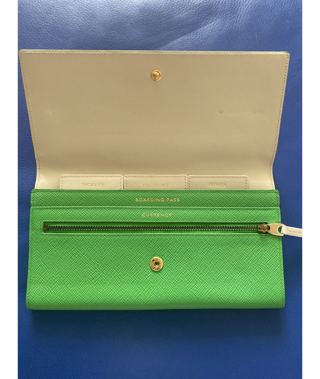 SMYTHSON Зеленый кожаный кошелек, фото 4