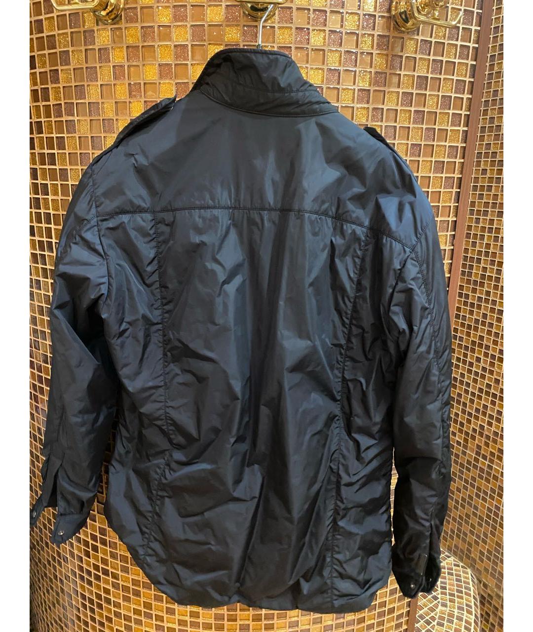 PRADA Темно-синяя полиамидовая куртка, фото 2