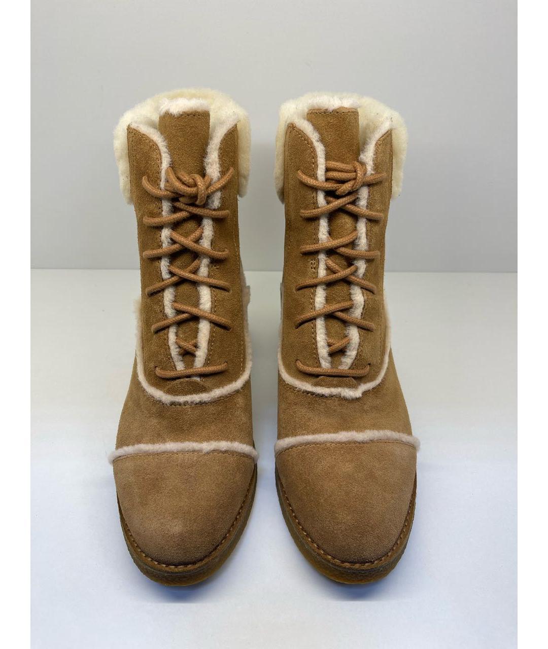 UGG AUSTRALIA Коричневые замшевые ботильоны, фото 2