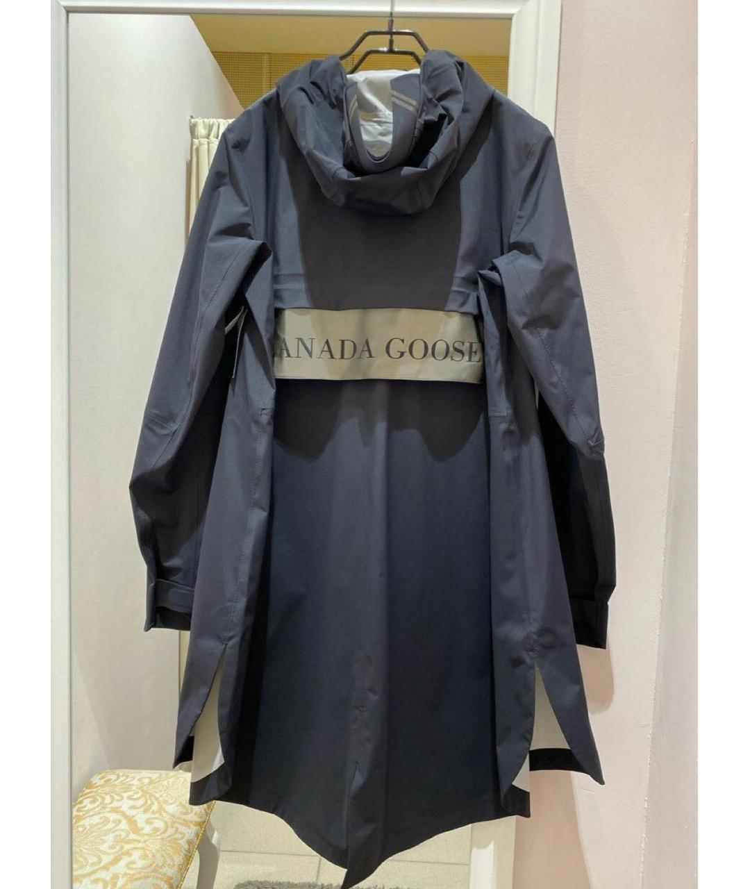 CANADA GOOSE Темно-синий полиэстеровый тренч/плащ, фото 2