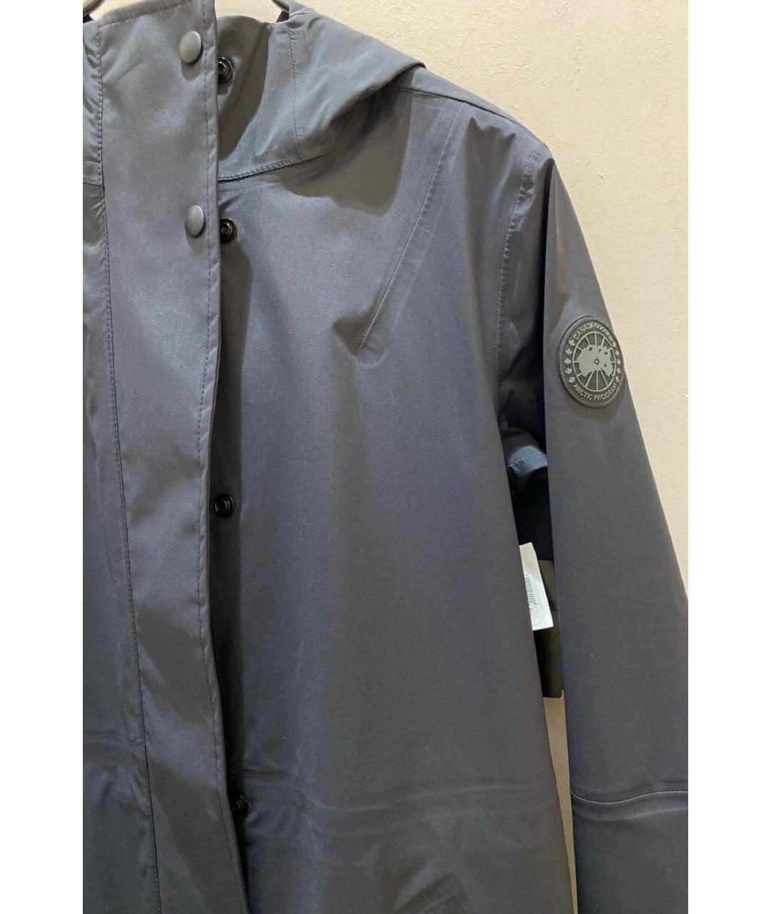 CANADA GOOSE Темно-синий полиэстеровый тренч/плащ, фото 4