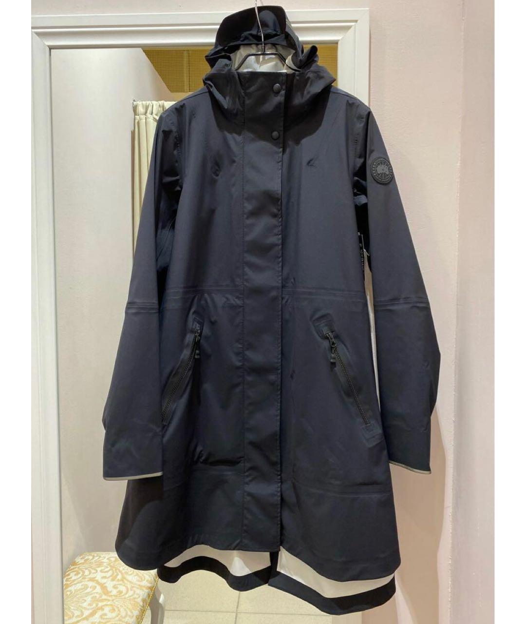 CANADA GOOSE Темно-синий полиэстеровый тренч/плащ, фото 8