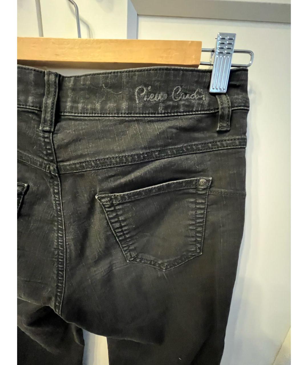 PIERRE CARDIN Черные хлопко-эластановые прямые джинсы, фото 4