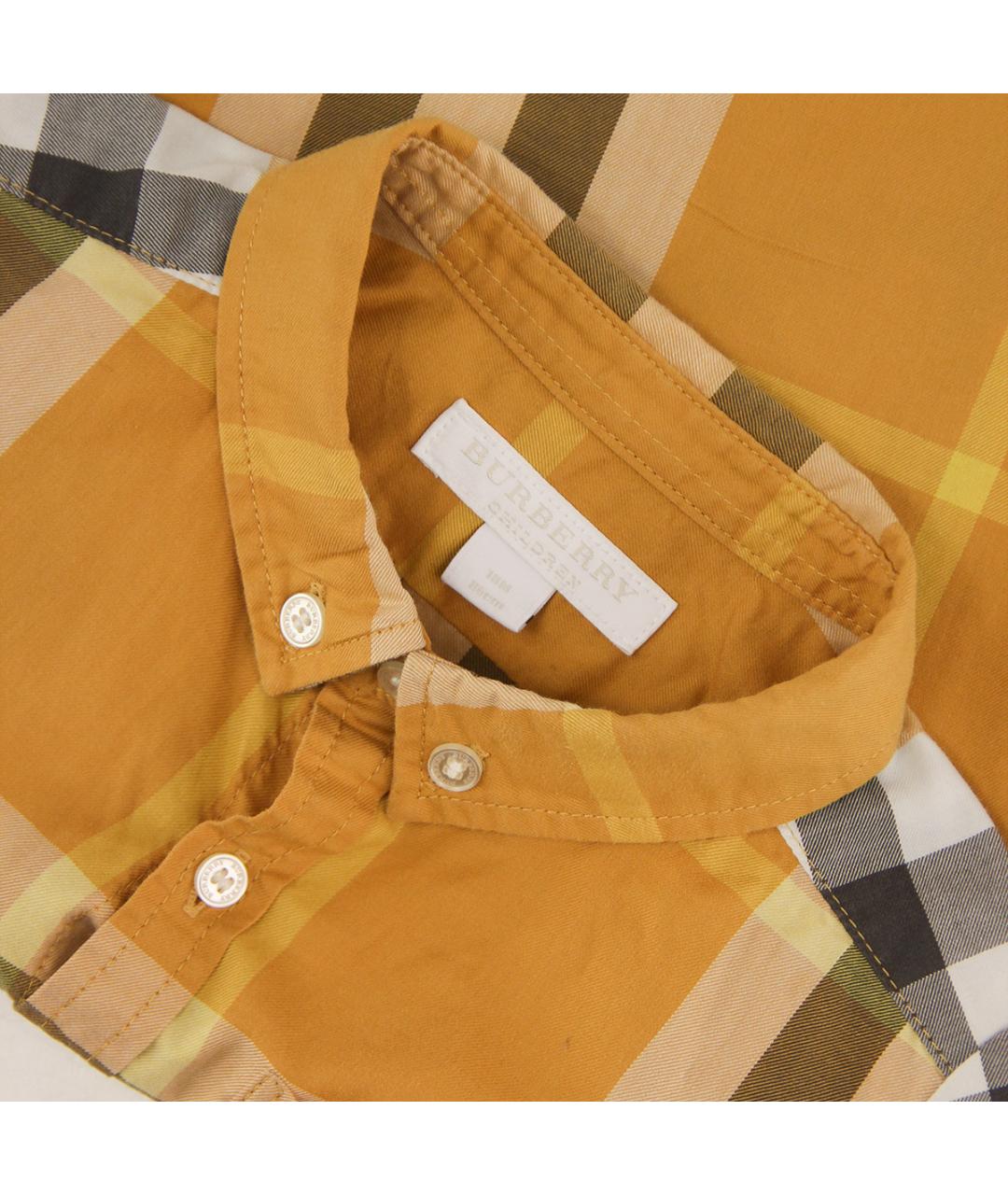 BURBERRY Оранжевая хлопковая блузка для девочек, фото 3