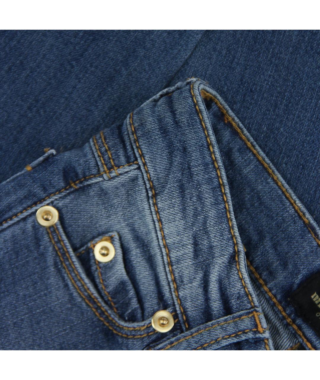 MINI RODINI Голубые хлопковые детские джинсы, фото 4