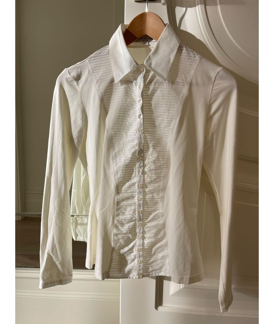 ANNA F. Белая хлопковая рубашка, фото 6