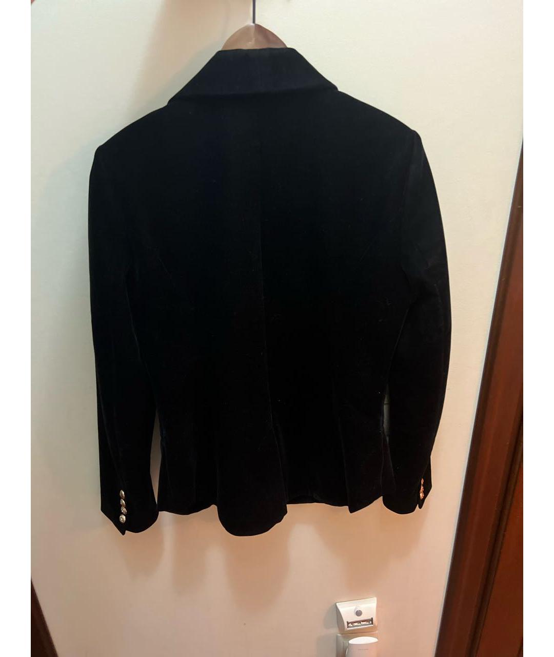 BALMAIN Черный велюровый жакет/пиджак, фото 2