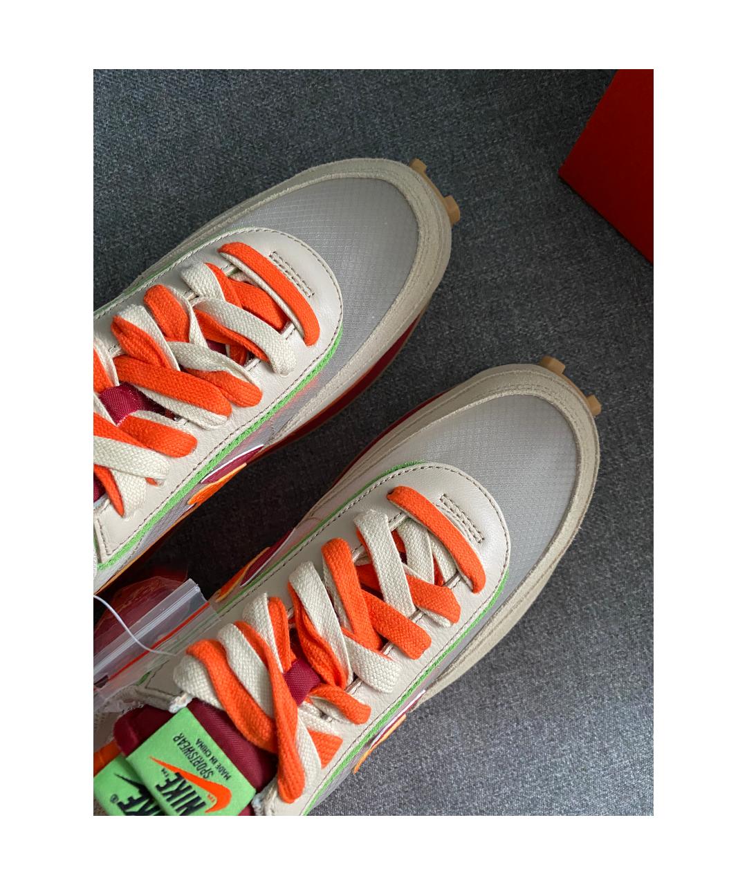 NIKE Оранжевое текстильные низкие кроссовки / кеды, фото 4