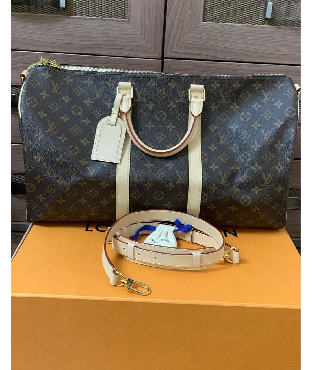 LOUIS VUITTON Коричневая дорожная/спортивная сумка, фото 2