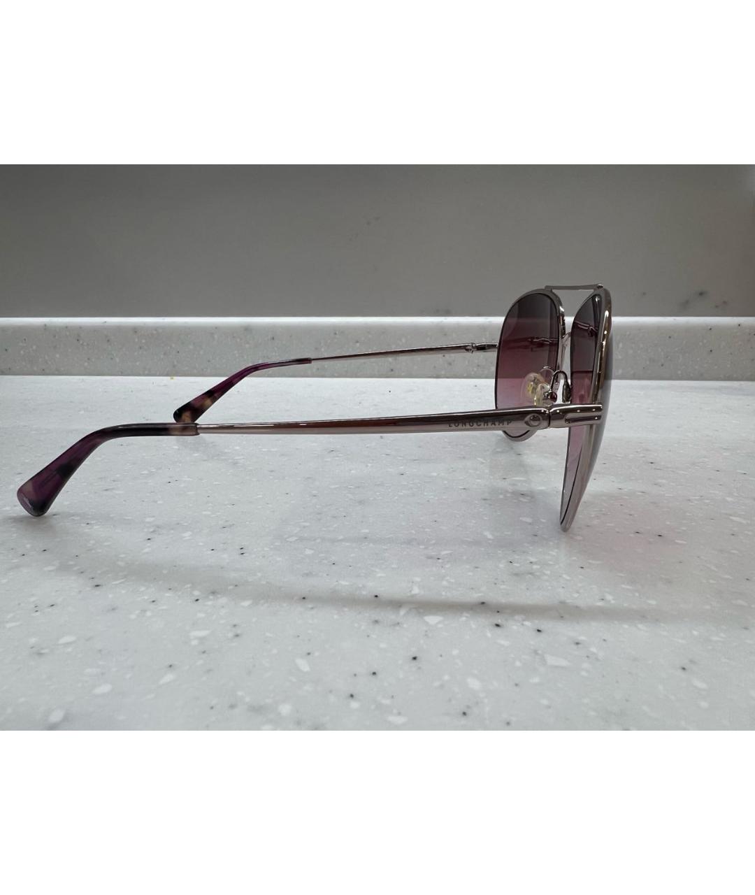 LONGCHAMP Розовые металлические солнцезащитные очки, фото 2