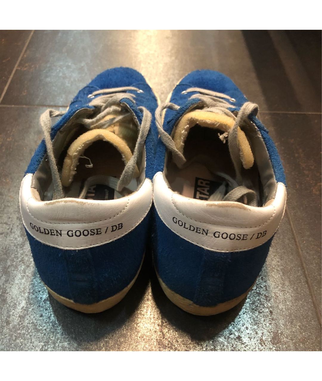 GOLDEN GOOSE DELUXE BRAND Синие замшевые кроссовки, фото 4