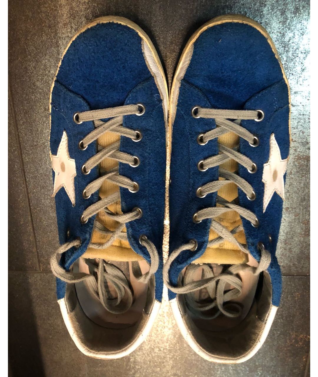 GOLDEN GOOSE DELUXE BRAND Синие замшевые кроссовки, фото 5