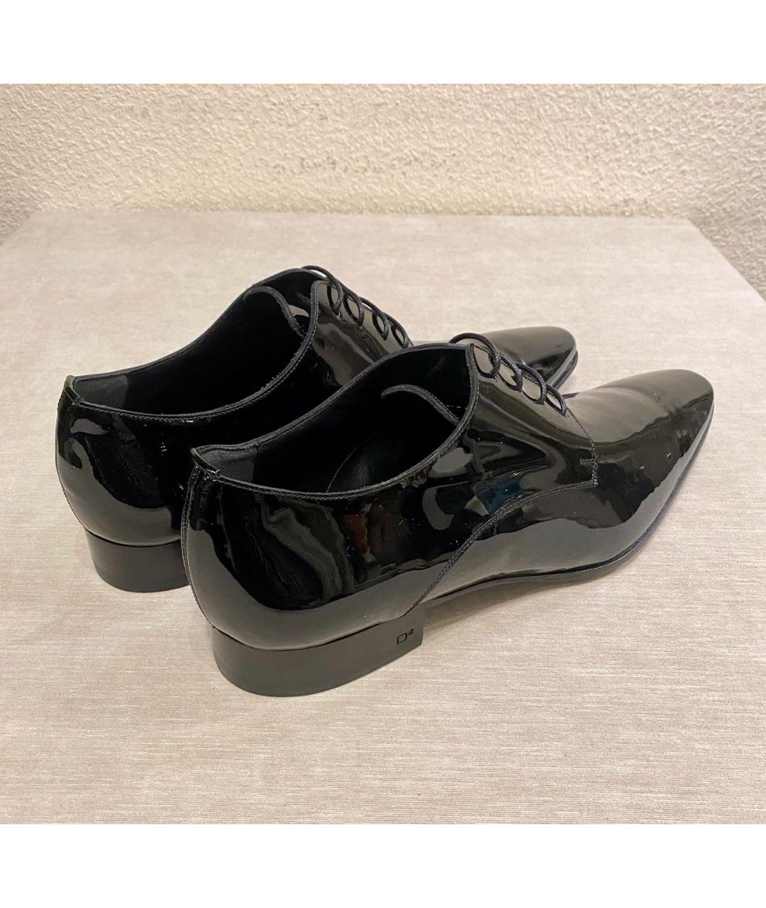 DSQUARED2 Черные туфли из лакированной кожи, фото 6