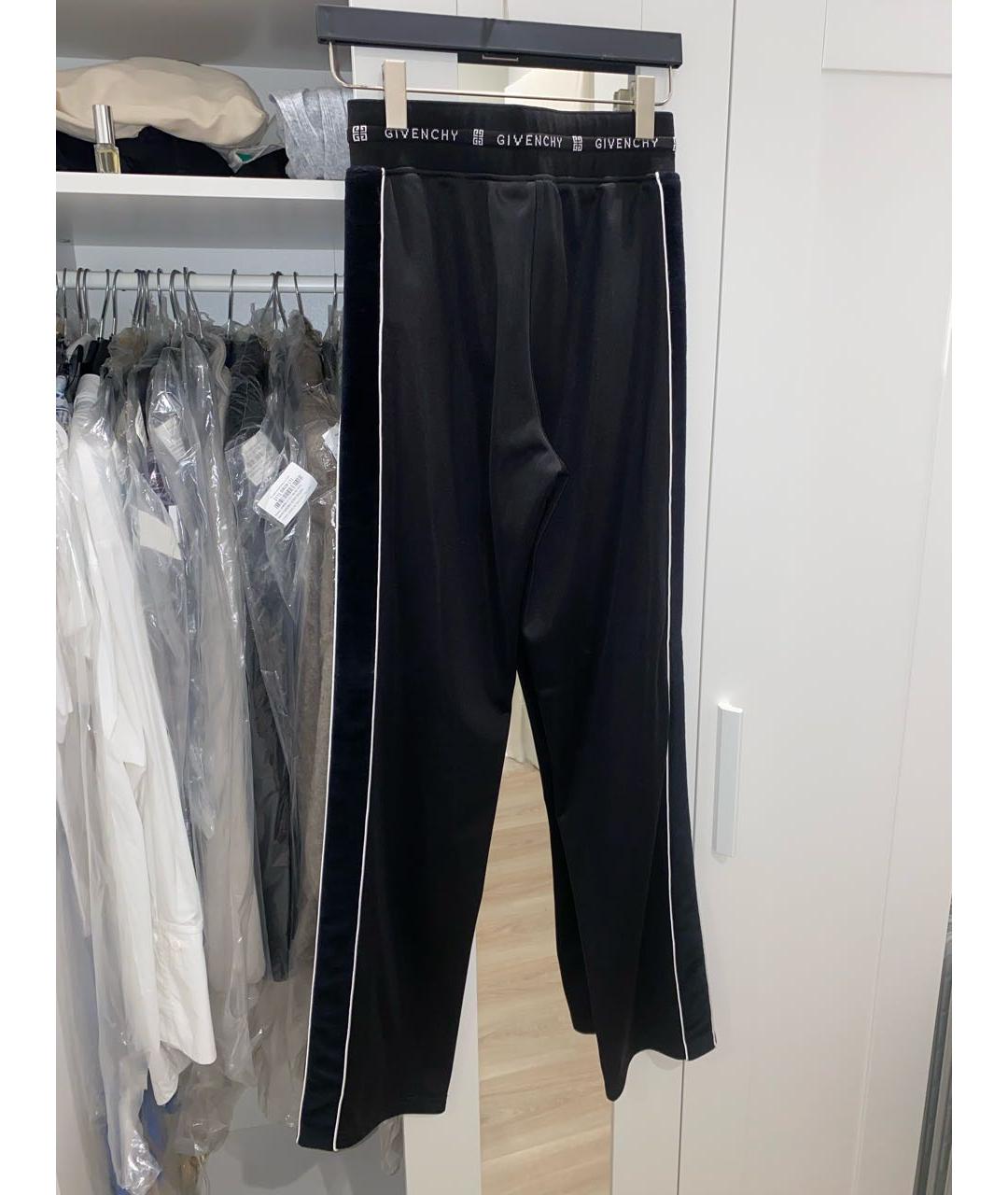 GIVENCHY Черные полиэстеровые прямые брюки, фото 2