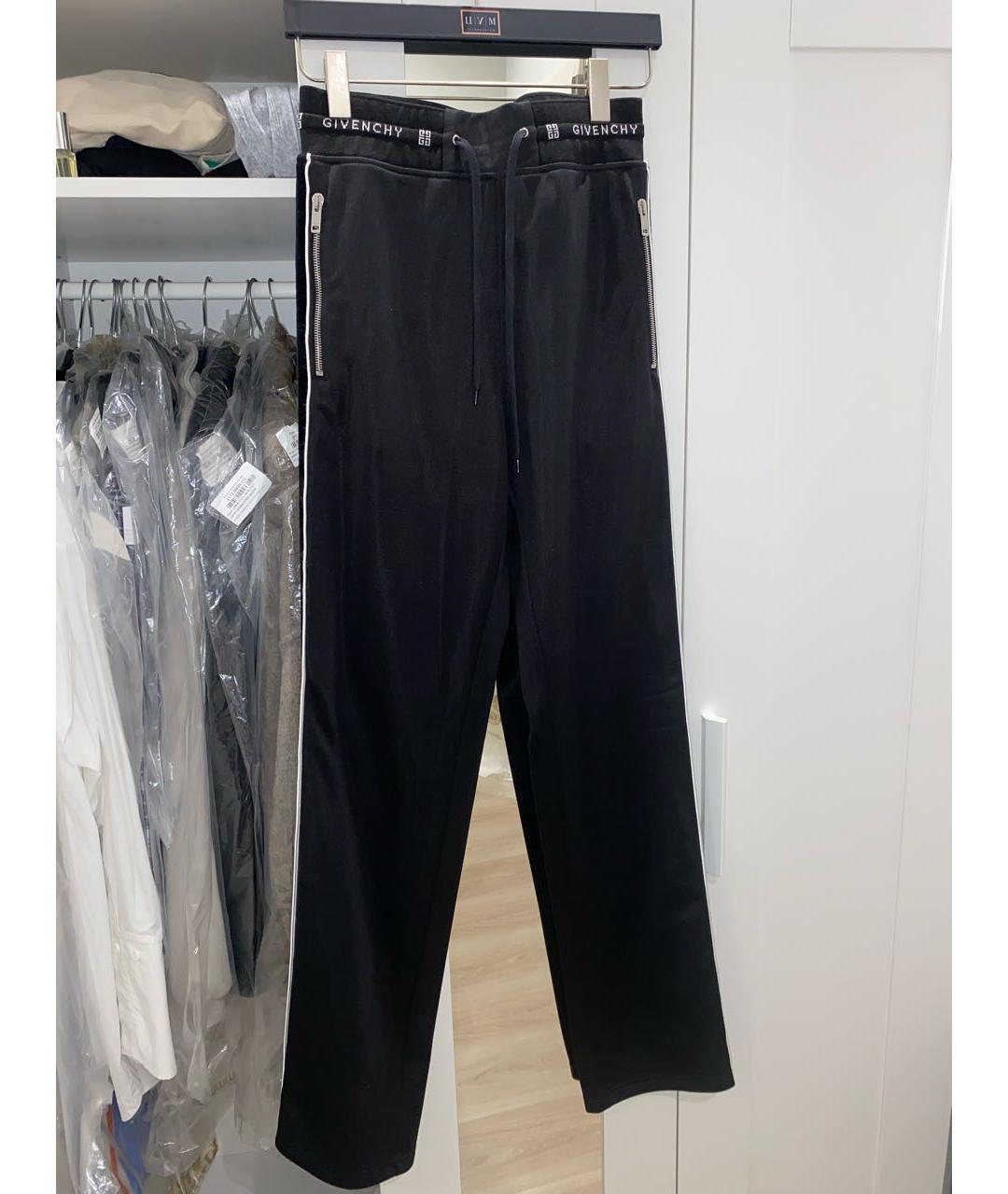 GIVENCHY Черные полиэстеровые прямые брюки, фото 7