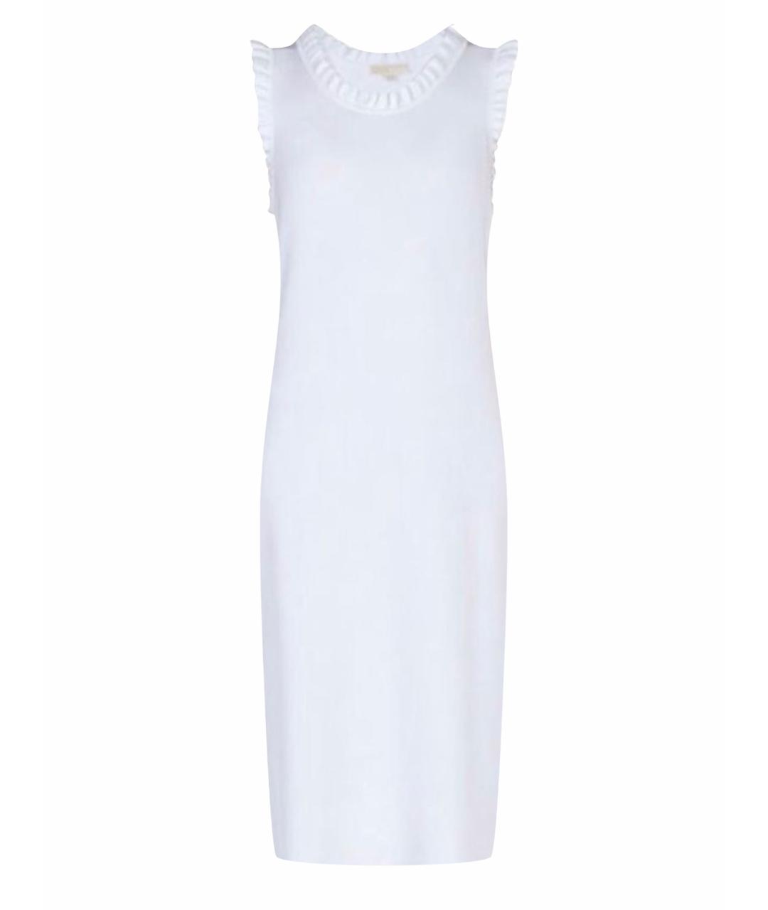 MICHAEL KORS Белое хлопко-эластановое платье, фото 1
