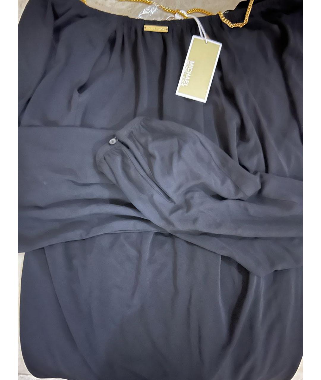 MICHAEL KORS Черная вискозная блузы, фото 2