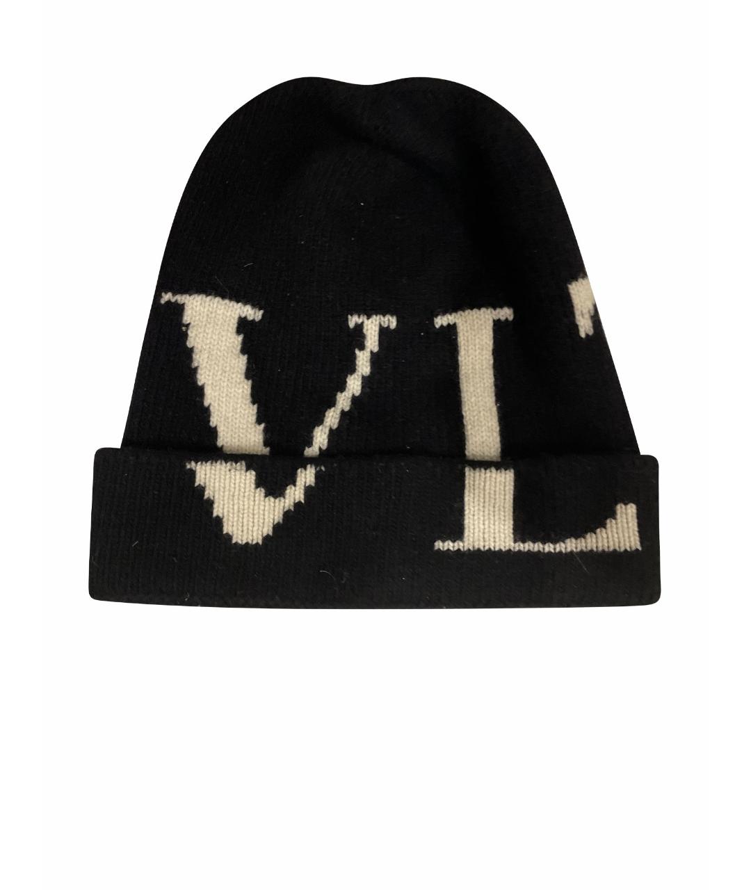 VALENTINO Черная кашемировая шапка, фото 1