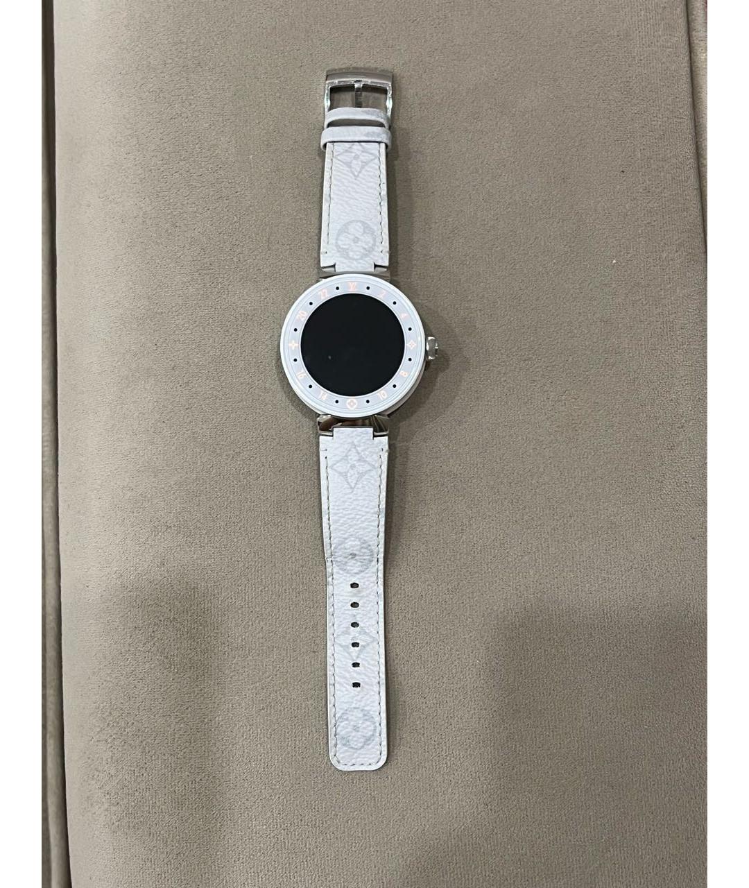 LOUIS VUITTON Белые кожаные часы, фото 8