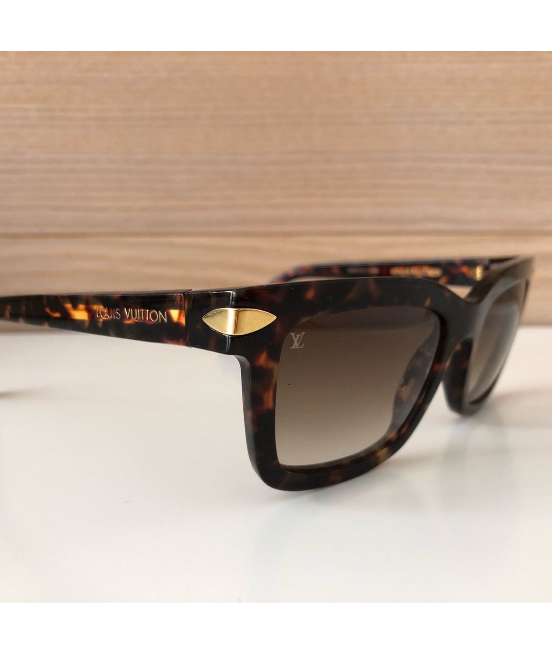 LOUIS VUITTON PRE-OWNED Коричневые солнцезащитные очки, фото 3