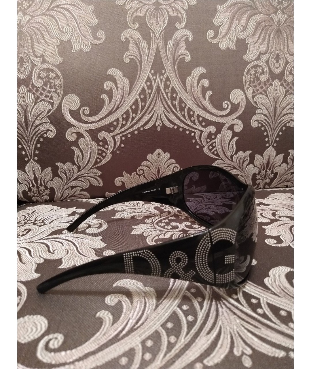DOLCE&GABBANA Черные пластиковые солнцезащитные очки, фото 2