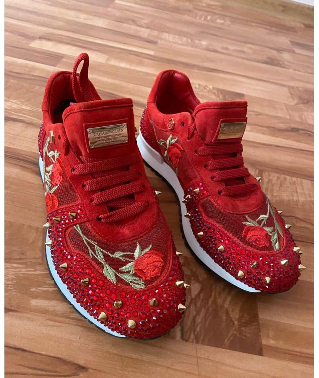 PHILIPP PLEIN Красные кроссовки, фото 2