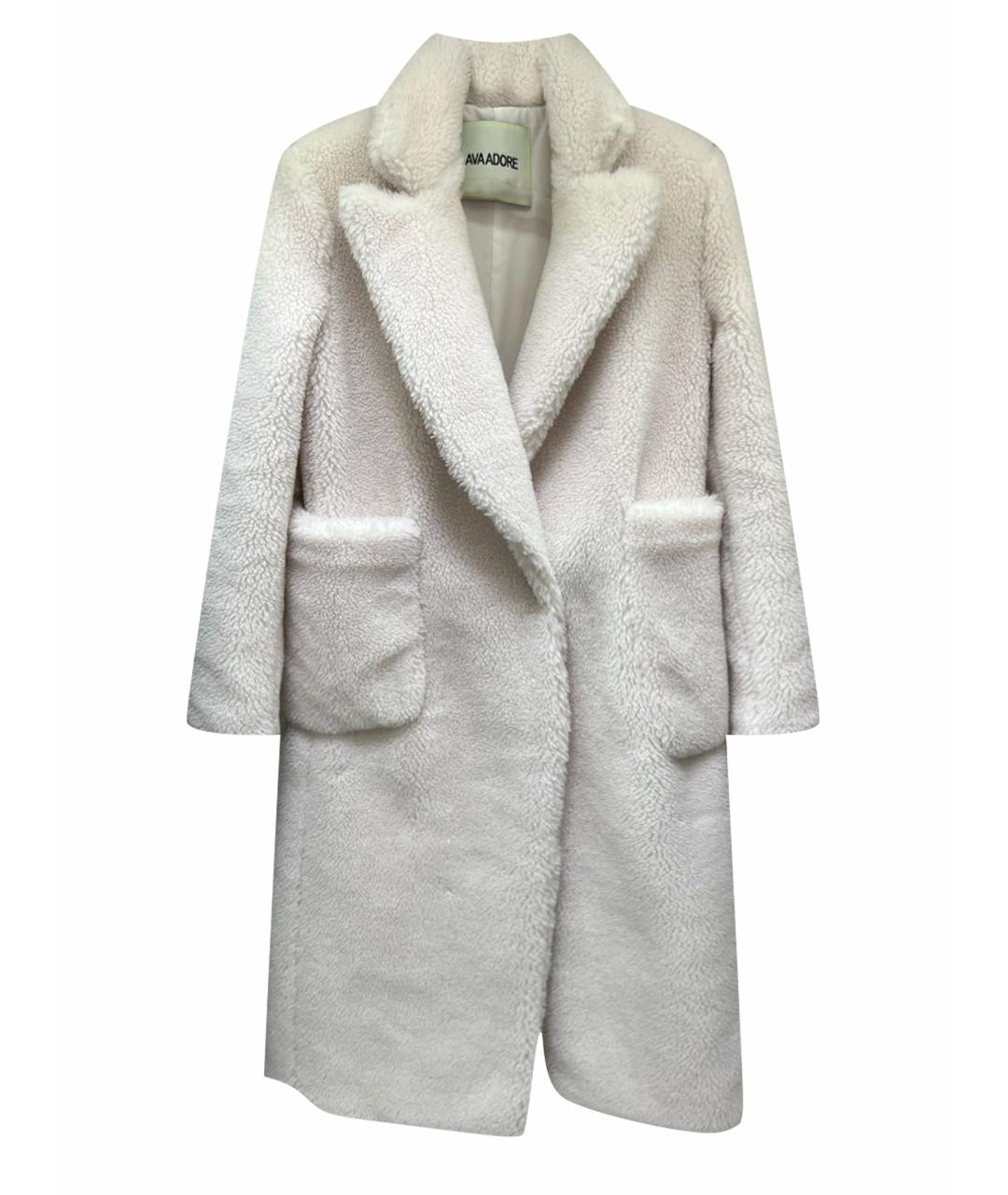 AVAADORE Белое полиэстеровое пальто, фото 1
