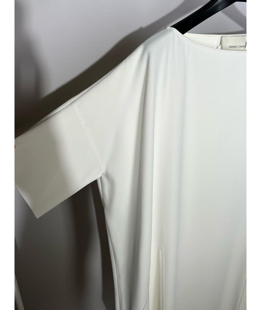 CEDRIC CHARLIER Белое повседневное платье, фото 2