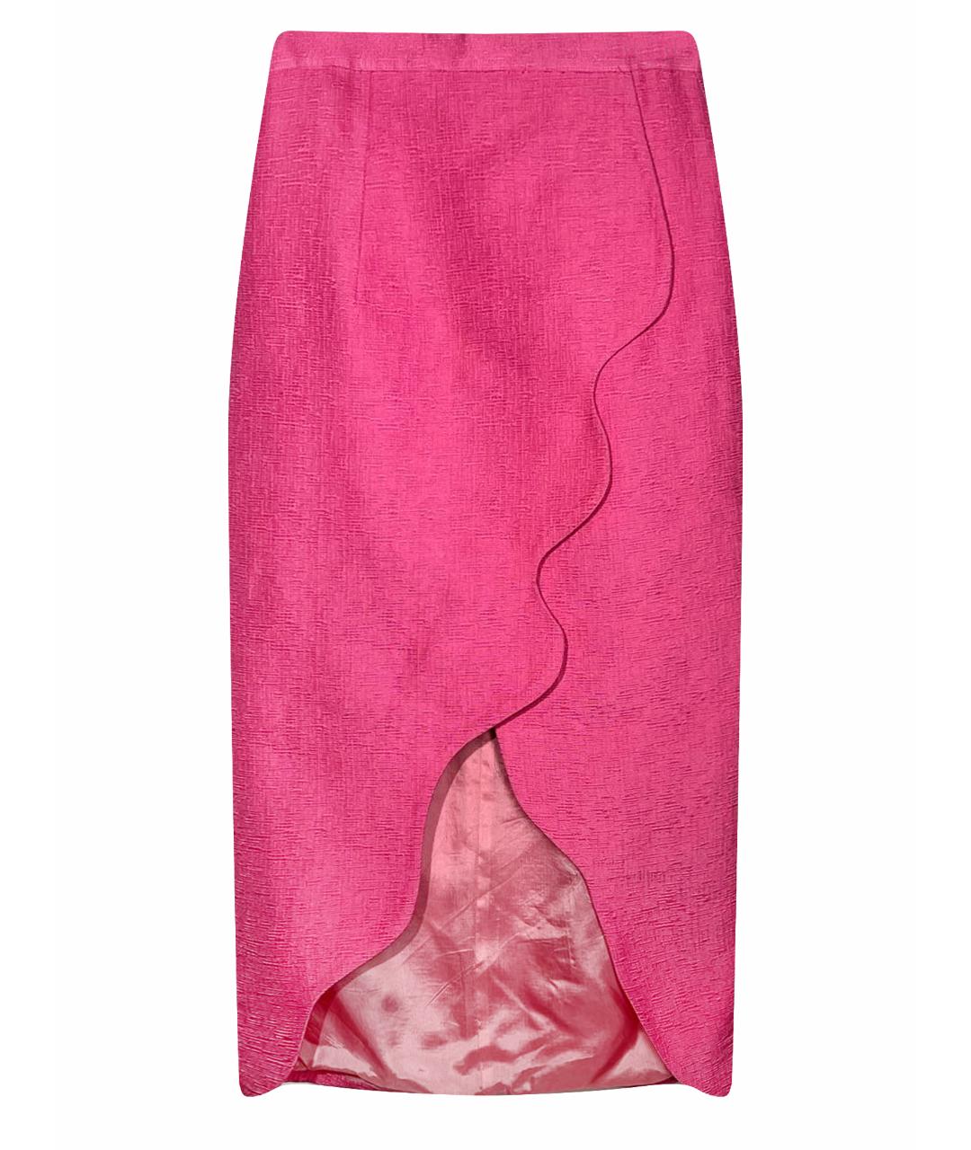 TATA NAKA Розовая юбка миди, фото 1