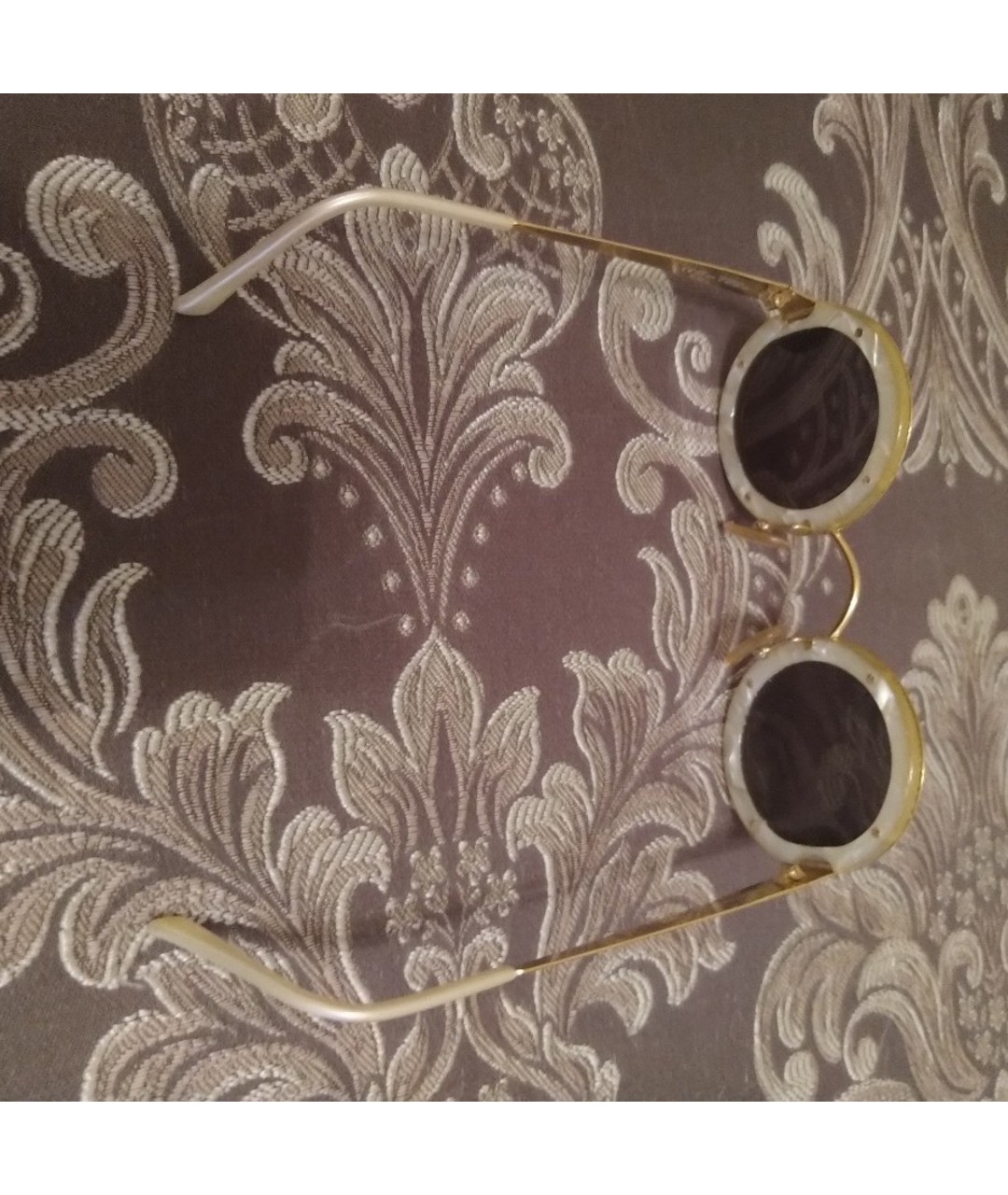 CHRISTIAN DIOR VINTAGE Золотые металлические солнцезащитные очки, фото 3