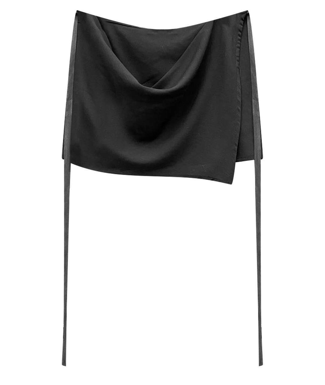 ANN DEMEULEMEESTER Черная шерстяная юбка мини, фото 1