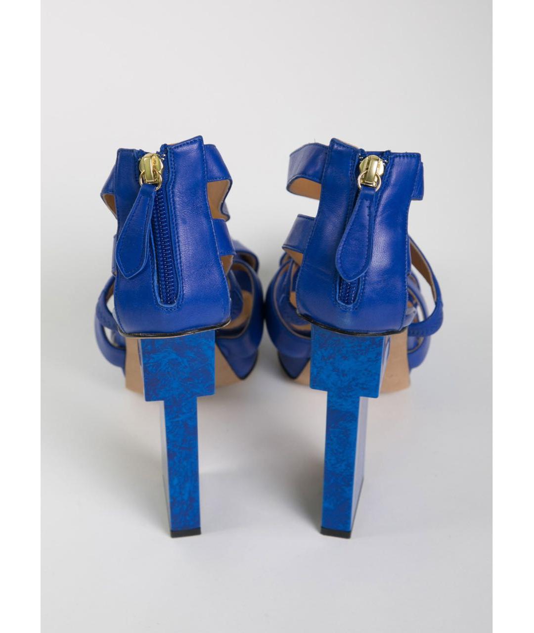 APERLAI Синие кожаные туфли, фото 3