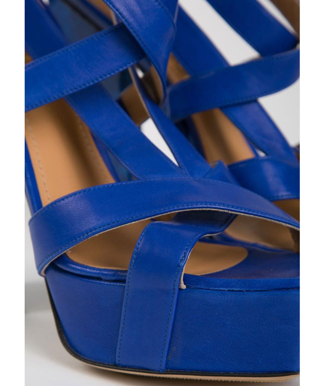 APERLAI Синие кожаные туфли, фото 4
