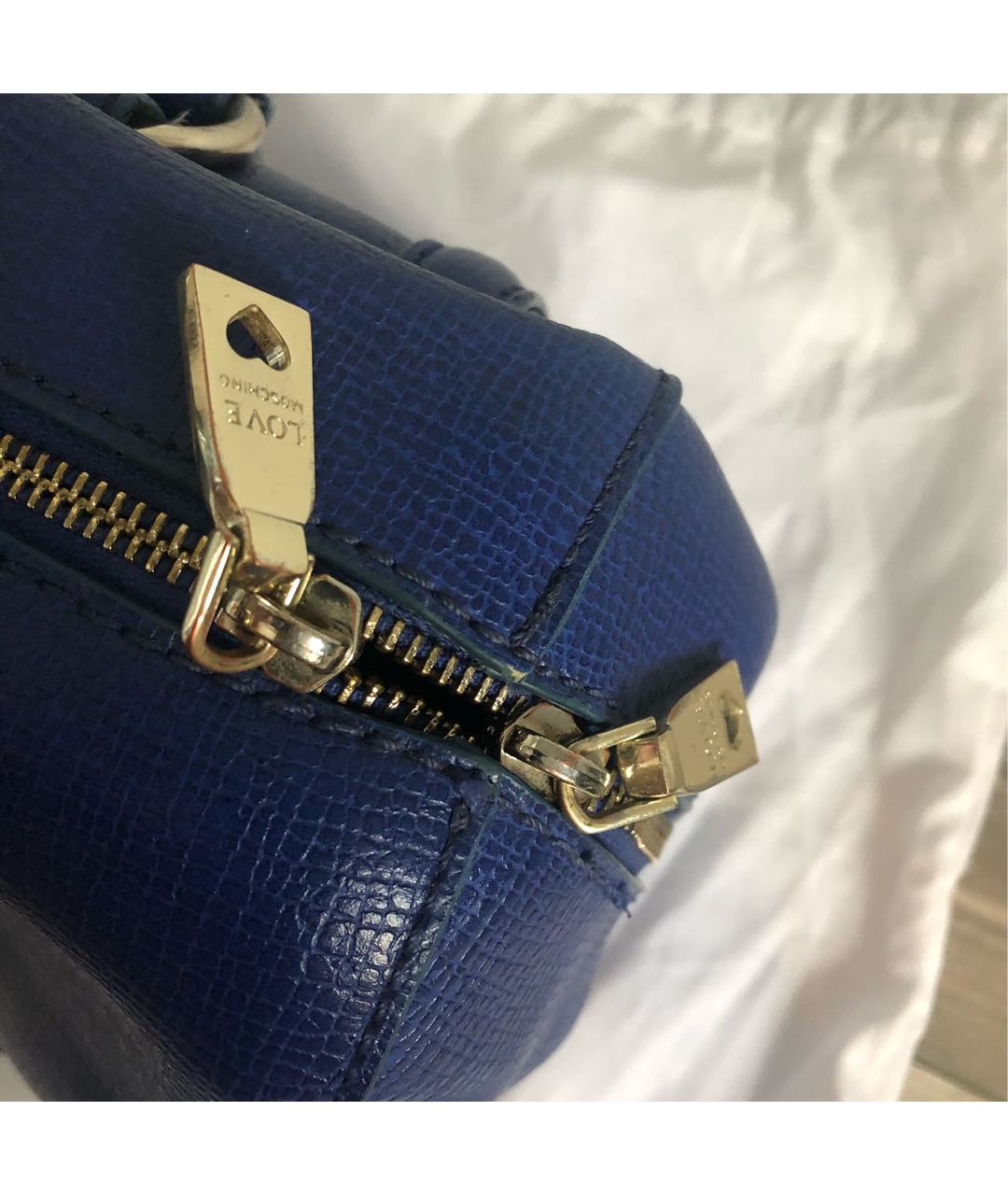 LOVE MOSCHINO Синяя сумка тоут из искусственной кожи, фото 4