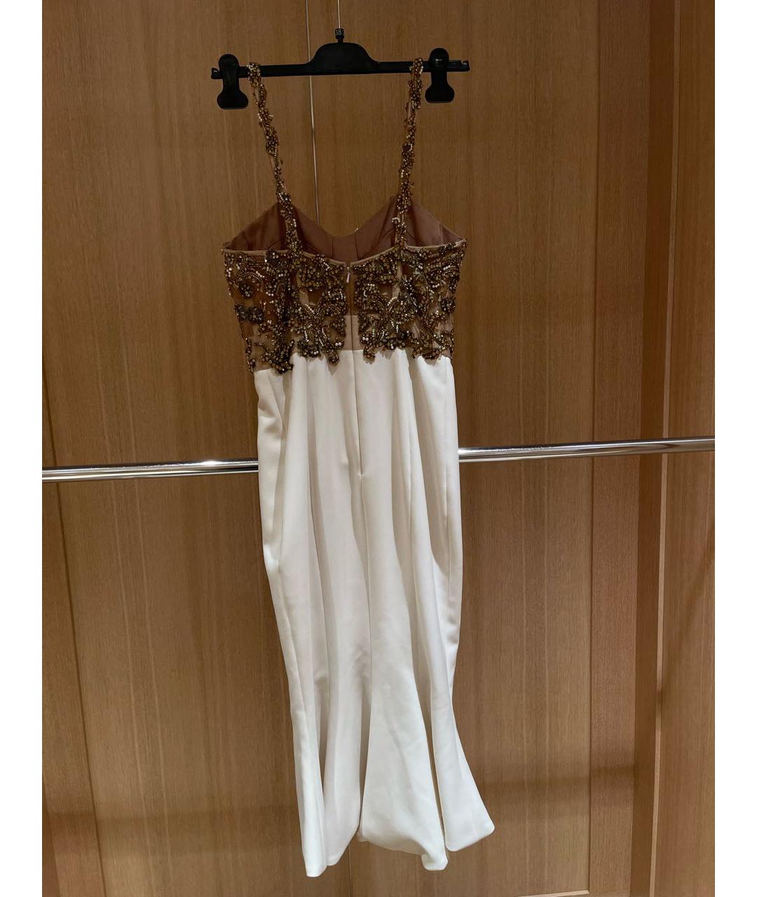 MARCHESA Белое шелковое вечернее платье, фото 2