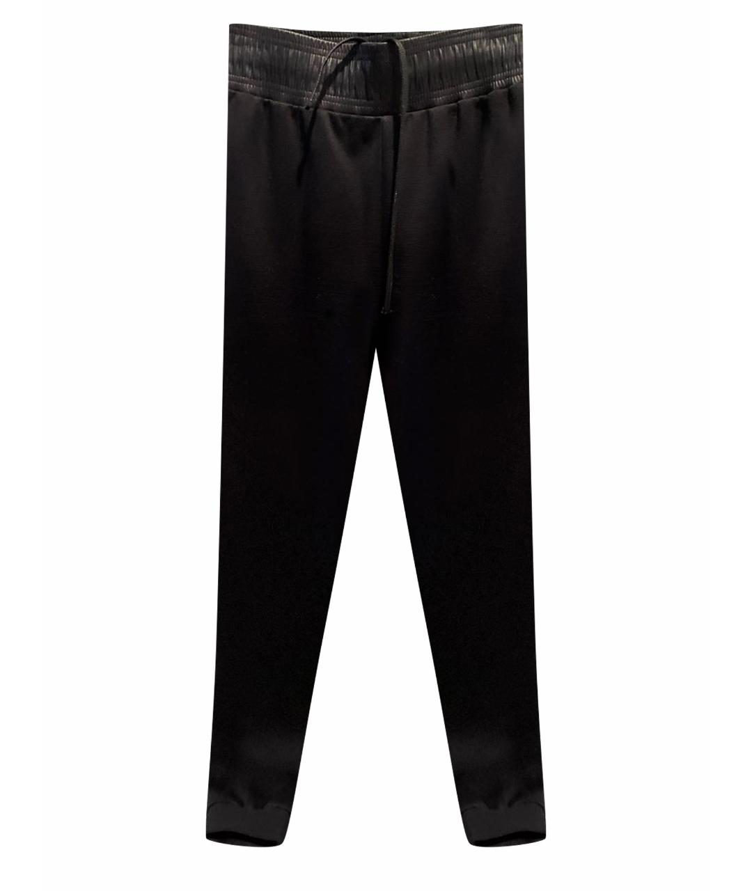 DAMIR DOMA Черные шерстяные прямые брюки, фото 1
