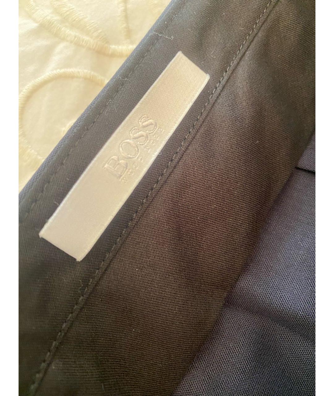 HUGO BOSS Темно-синие прямые брюки, фото 3