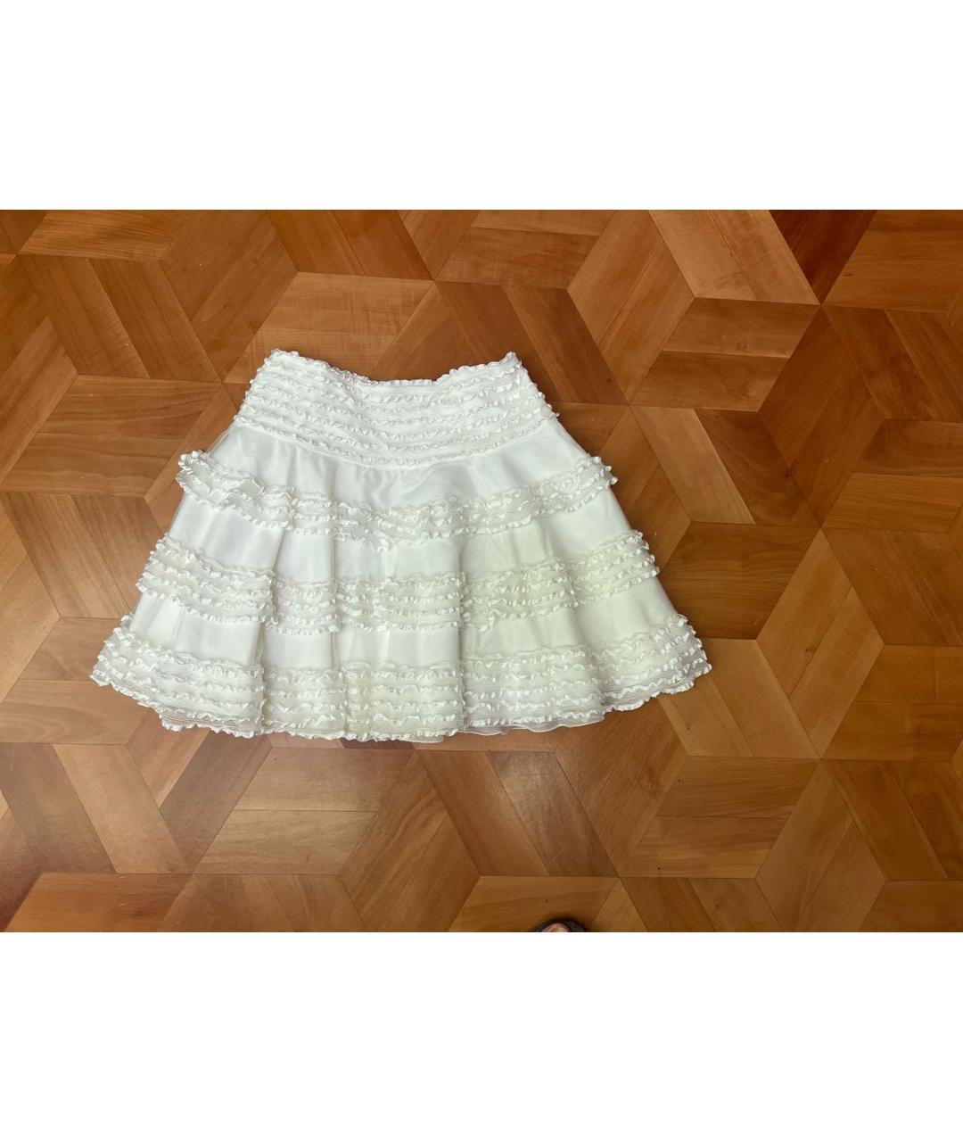 ERMANNO SCERVINO Белая хлопковая юбка, фото 3