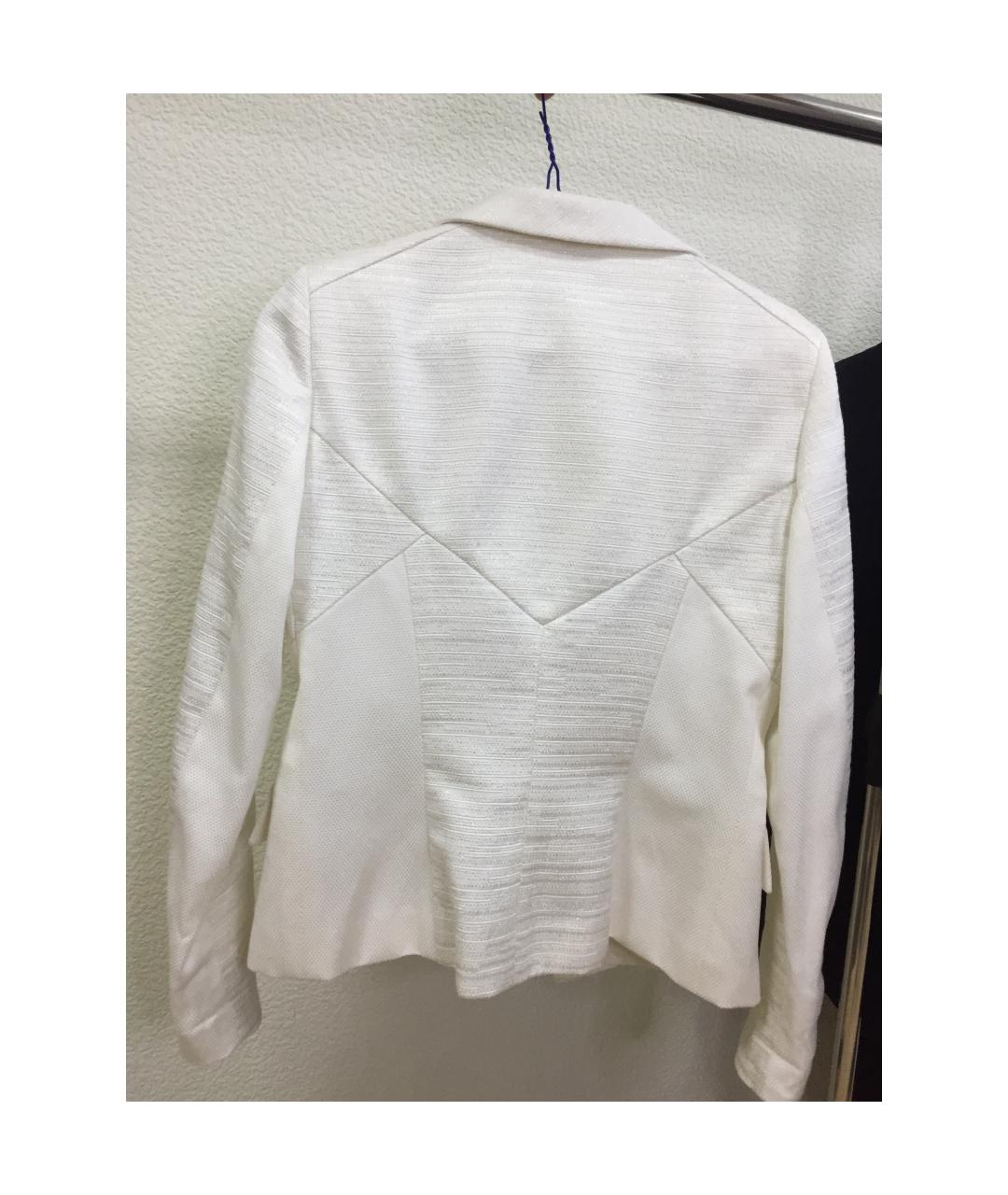 VERSACE COLLECTION Белый хлопковый жакет/пиджак, фото 4