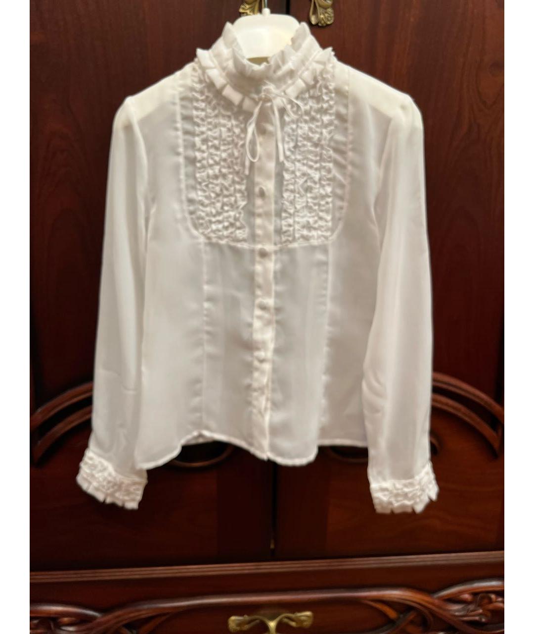 MISS BLUMARINE Белая полиэстеровая рубашка/блузка, фото 3